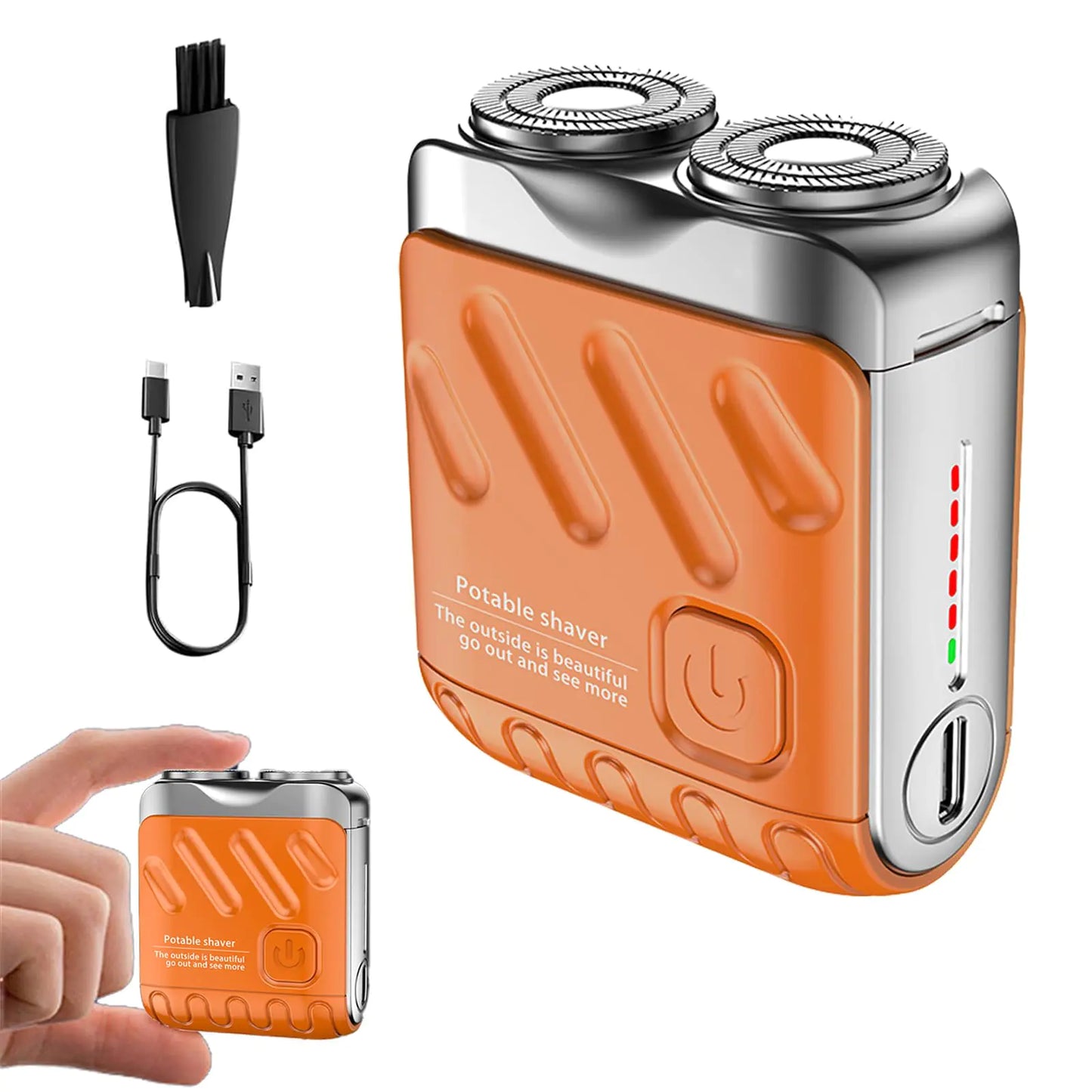 Skyworth™ Portable Electric Shaver – USB-C Rechargeable, Waterproof & Travel-Ready Grooming